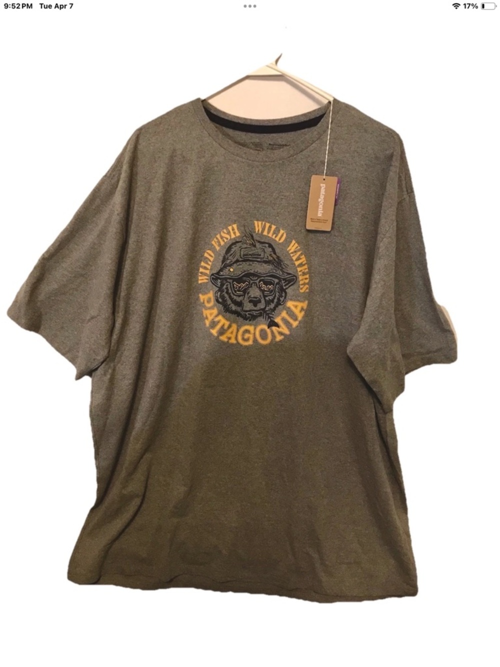 Patagonia Take A-Stand Responsible Tee Wild Fish Waters Shirt. Men’s XXL NWT